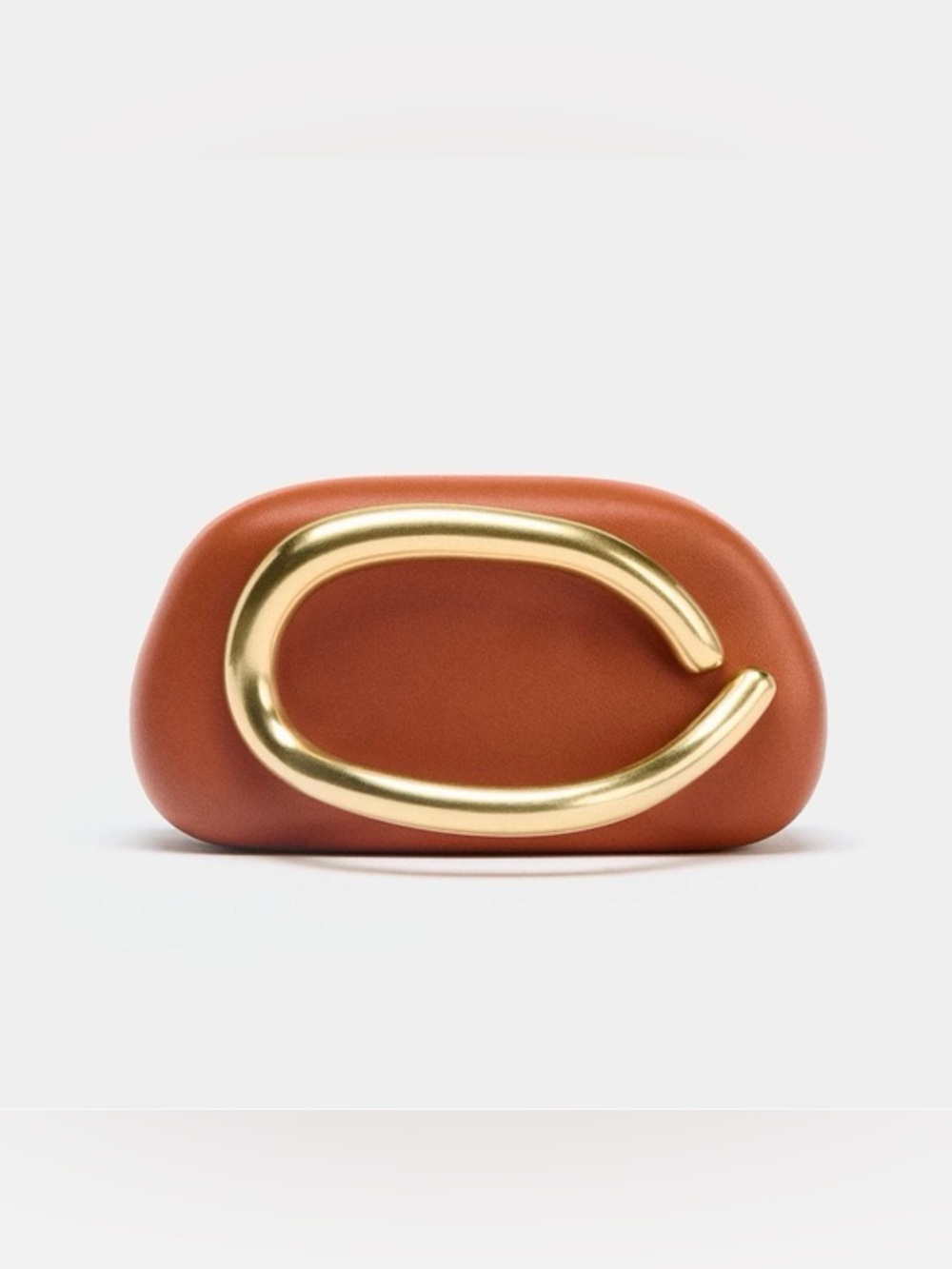 Zara burnt orange clutch